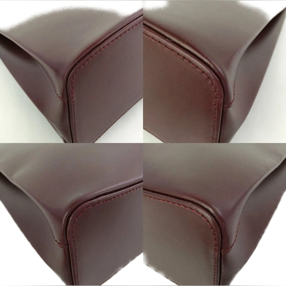 Authentic Cartier Trinity Leather Hand Bag Bordeaux - Picture 9 of 16
